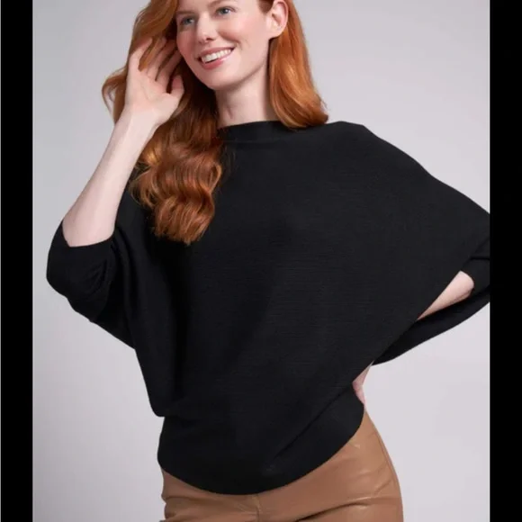 Vintage Katherine Kelly Chocolate Brown Cashmere Dolman Sweater Size Large - Picture 16 of 16